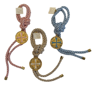 Hanging Medallion Christogram and Charm with Cording—3 color choices (free USA shipping included)