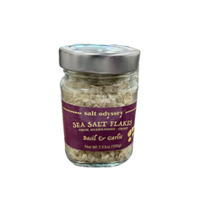 Load image into Gallery viewer, Salt Odyssey Basil and Garlic Sea Salt Flakes (free USA shipping included)
