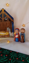 Load image into Gallery viewer, 6 Piece Hand-painted Wooden Nativity Set (free USA shipping included)
