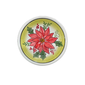 Ceramic Christmas Small Shallow Bowl—multiple design choices  (free USA shipping included)