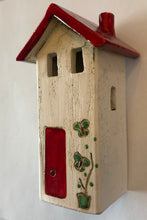 Load image into Gallery viewer, Ceramic Rustic House Votive Holder 2 designs and 2 sizes(free USA shipping included)
