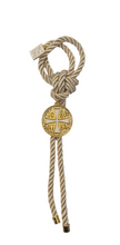 Load image into Gallery viewer, Hanging Medallion Christogram and Charm with Cording—3 color choices (free USA shipping included)
