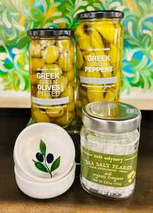 Hellenic Farms Pitted Green Olives (free USA shipping included)