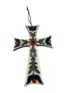 Medium Ceramic Cross—Multiple design choices (free USA shipping included)