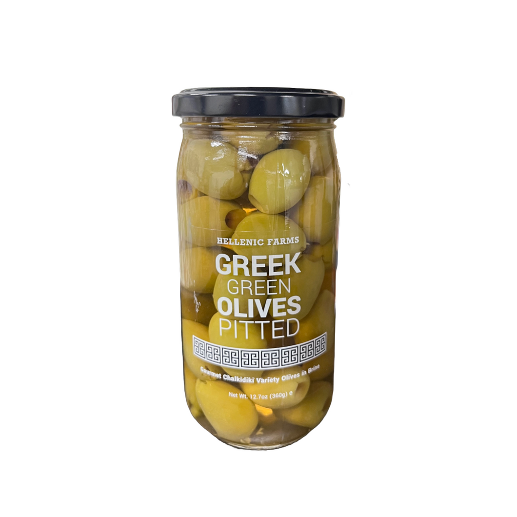 Hellenic Farms Pitted Green Olives (free USA shipping included)