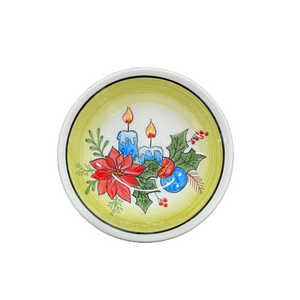 Ceramic Christmas Small Shallow Bowl—multiple design choices  (free USA shipping included)