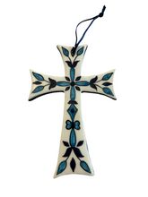 Load image into Gallery viewer, Medium Ceramic Cross—Multiple design choices (free USA shipping included)
