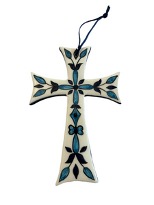 Medium Ceramic Cross—Multiple design choices (free USA shipping included)