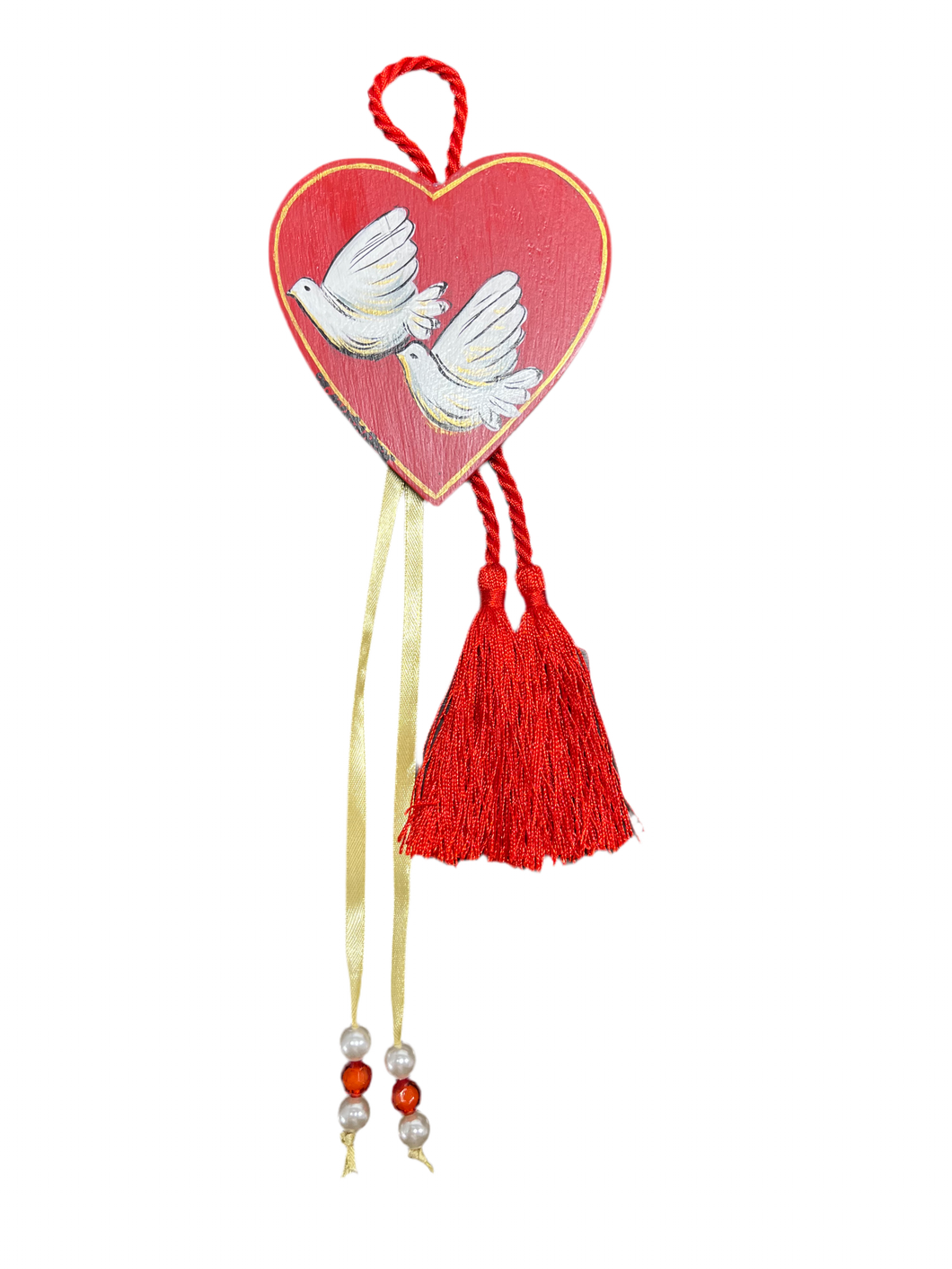 Heart Wall Hanging with Dove (free USA shipping included)