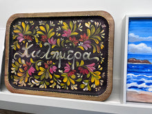 Load image into Gallery viewer, Wooden Painted Tray with Καλημέρα (free USA shipping included)
