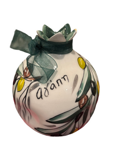 Ceramic Olive Design Pomegranate with Well Wishes—Multiple design choices (free USA shipping included)