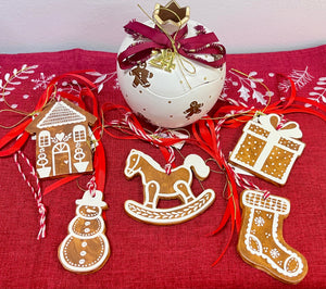 Ceramic Gingerbread Ornament: Gift (free USA shipping included)