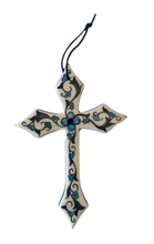 Load image into Gallery viewer, Medium Ceramic Cross—Multiple design choices (free USA shipping included)
