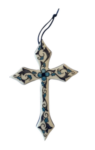 Medium Ceramic Cross—Multiple design choices (free USA shipping included)