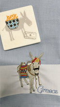 Load image into Gallery viewer, Embroidered Kitchen Towel: Donkey (free USA shipping included)
