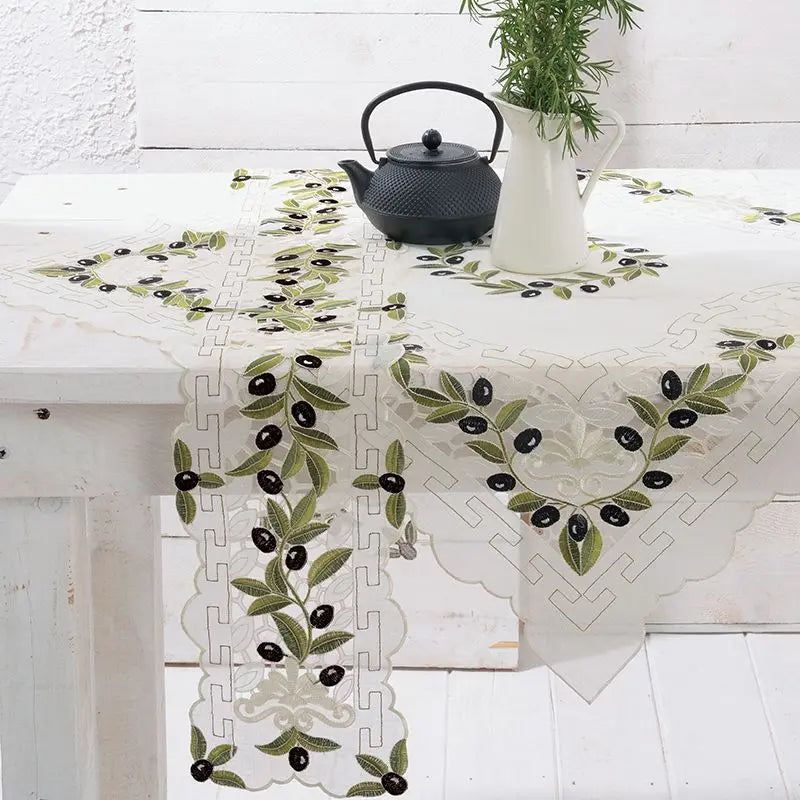 Laser Cut Olives Table Runner  (free USA shipping included)