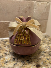 Load image into Gallery viewer, Ceramic Mauve Two-Piece Pomegranate with Wishes Charm (free USA shipping included)
