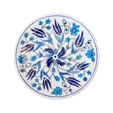 Load image into Gallery viewer, Ceramic 12.75” Round Platter Florals Design (free USA shipping included)
