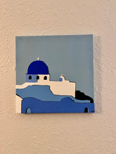 Load image into Gallery viewer, Hand-Painted Santorini Church on Canvas—(free USA shipping included)
