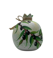 Load image into Gallery viewer, Ceramic Olive Pomegranate—only one left (free USA shipping included)
