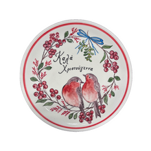 Load image into Gallery viewer, Ceramic Round Christmas Platter (free USA shipping included)
