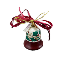 Load image into Gallery viewer, Ceramic Christmas Bell Ornament: Holly Berries (free USA shipping included)
