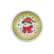 Load image into Gallery viewer, Ceramic Christmas Small Shallow Bowl—multiple design choices  (free USA shipping included)
