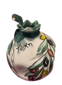 Ceramic Olive Design Pomegranate with Well Wishes—Multiple design choices (free USA shipping included)