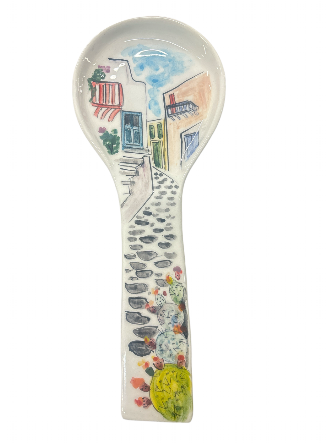 Ceramic Spoon Rest: multiple design choices (free USA shipping included)