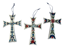 Load image into Gallery viewer, Medium Ceramic Cross—Multiple design choices (free USA shipping included)
