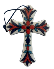 Load image into Gallery viewer, Small Ceramic Cross: multiple designs (free USA shipping included)
