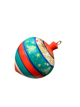 Load image into Gallery viewer, Καλά Χριστούγεννα Wooden Spinning Top Ornament (free USA shipping included)only one of each design available
