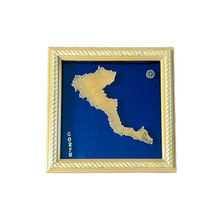 Load image into Gallery viewer, Handmade Glass Island Cutout Art with Square Frame: Corfu/Κέρκυρα (free USA shipping included)
