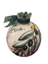 Load image into Gallery viewer, Ceramic Olive Design Pomegranate with Well Wishes—Multiple design choices (free USA shipping included)
