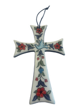 Load image into Gallery viewer, Medium Ceramic Cross—Multiple design choices (free USA shipping included)
