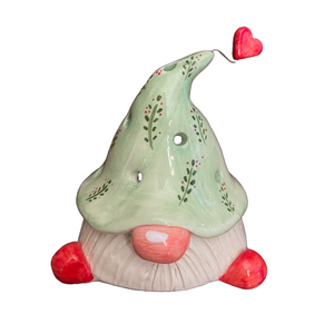 Ceramic Gnome Votive—one left (free USA shipping included)