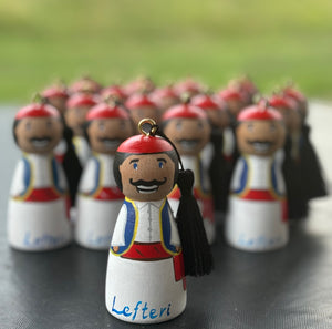 Hand-painted Wooden Figurine: Lefteri the Evzone™ (free USA shipping included)