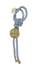 Load image into Gallery viewer, Hanging Medallion Christogram and Charm with Cording—3 color choices (free USA shipping included)
