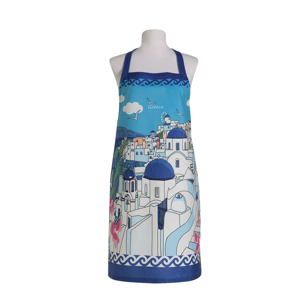 Apron Greece with island scene (free USA shipping included)