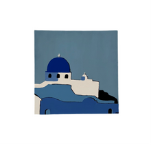 Load image into Gallery viewer, Hand-Painted Santorini Church on Canvas—(free USA shipping included)
