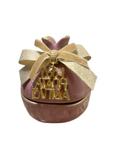 Load image into Gallery viewer, Ceramic Mauve Two-Piece Pomegranate with Wishes Charm (free USA shipping included)
