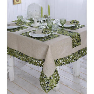 Laser Cut Olives Collection: Table Runner, Placemat, Napkin, or Tablecloth (free USA shipping included)