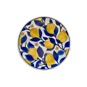 Ceramic Round Lemons Platter (free USA shipping included)