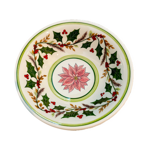 Ceramic 10” Serving Bowl Christmas Design (free USA shipping included)