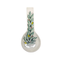 Load image into Gallery viewer, Ceramic Spoon Rest: Olives (free USA shipping included)
