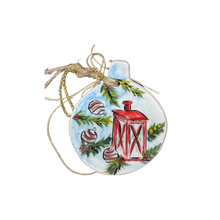 Load image into Gallery viewer, Ceramic Round Christmas Ornament—Multiple design choices (free USA shipping included)
