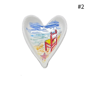 Ceramic Heart Trinket Dish (free USA shipping)