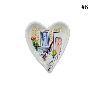 Ceramic Heart Trinket Dish (free USA shipping)