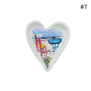 Ceramic Heart Trinket Dish (free USA shipping)