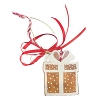 Load image into Gallery viewer, Ceramic Gingerbread Ornament: Gift (free USA shipping included)
